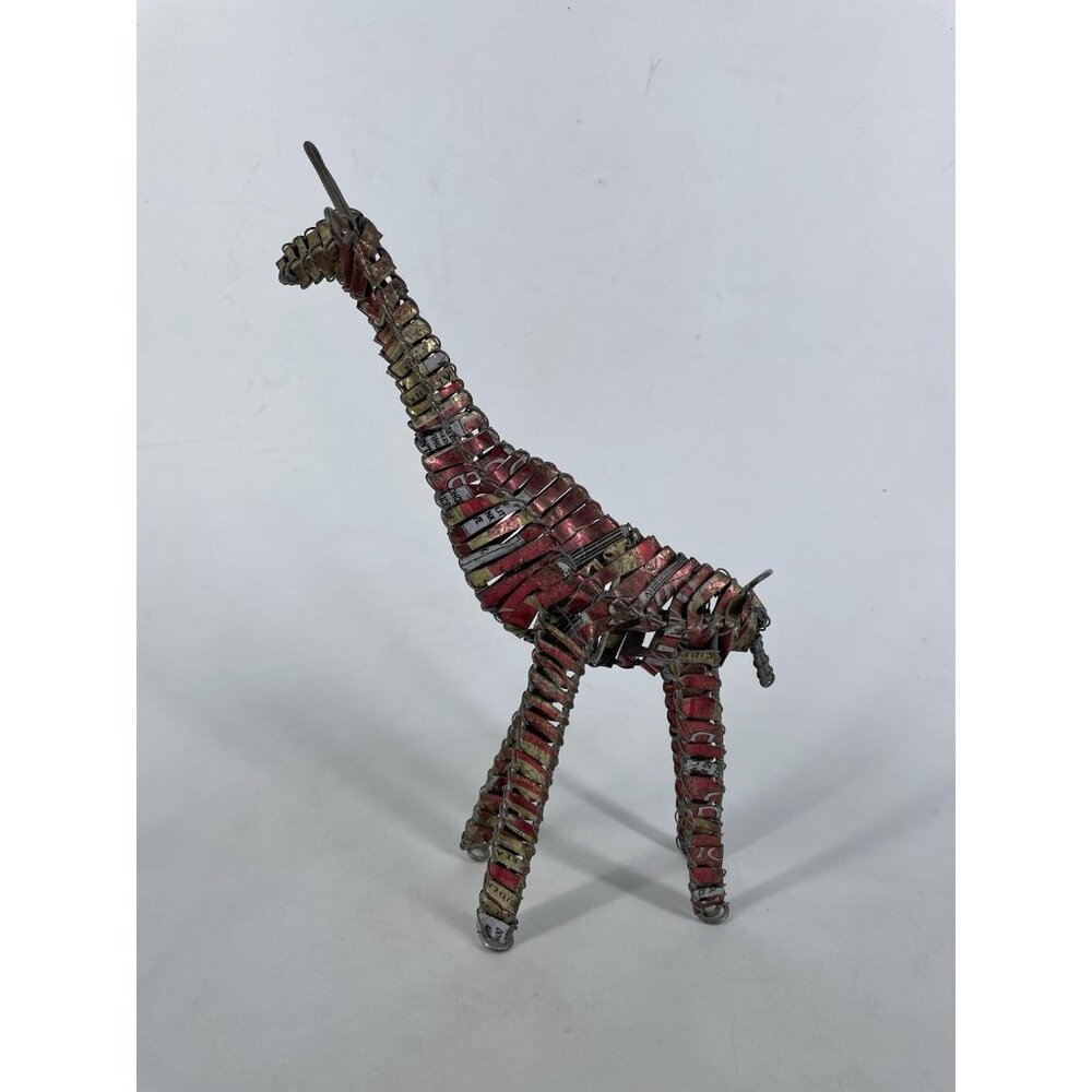 Aluminum Can Giraffe Animal Statue Handmade Pop Art Sculpture - Picture 3 of 13